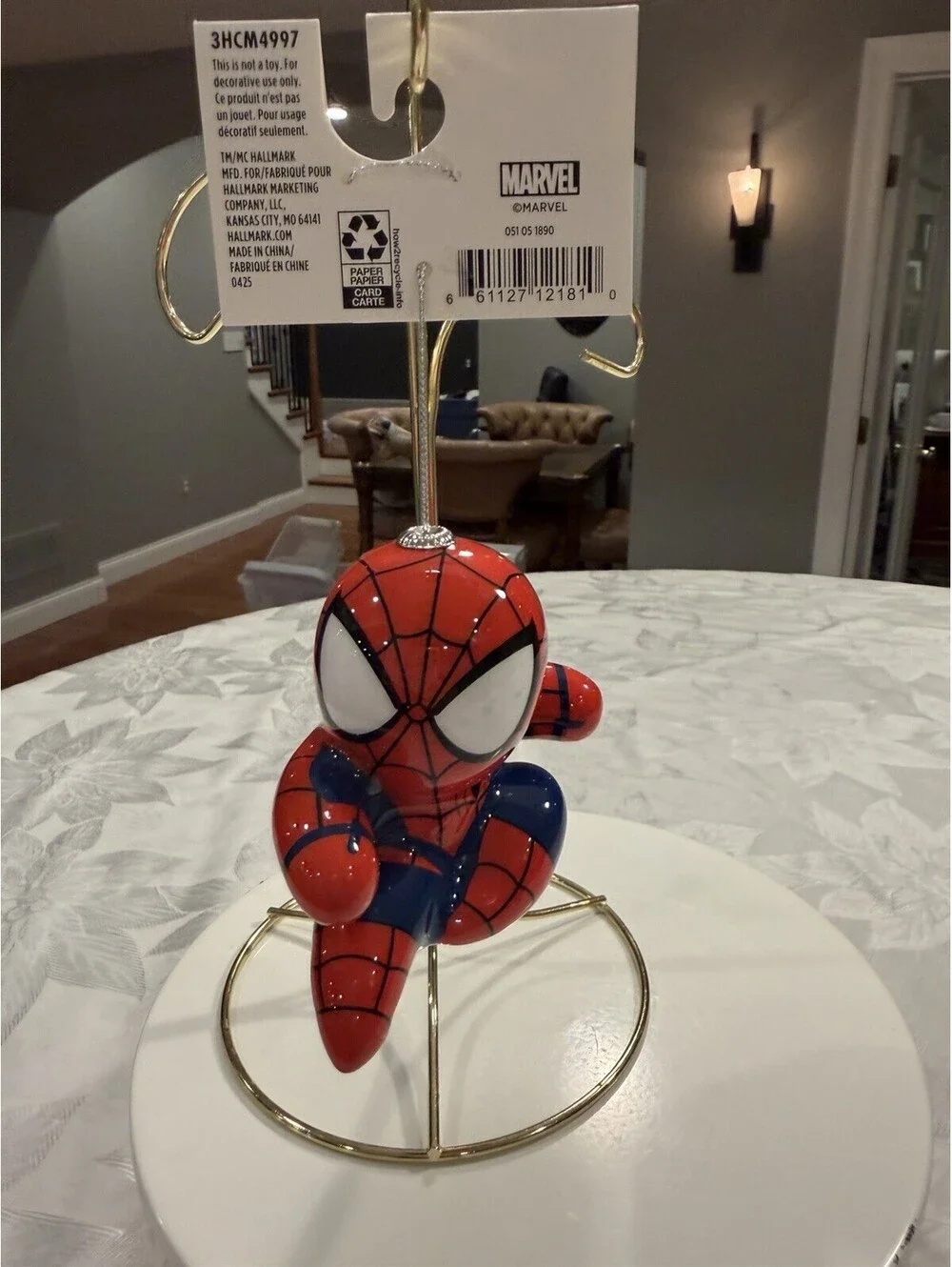 Hallmark Marvel Spider-Man Ornament Shatterproof New With Tags